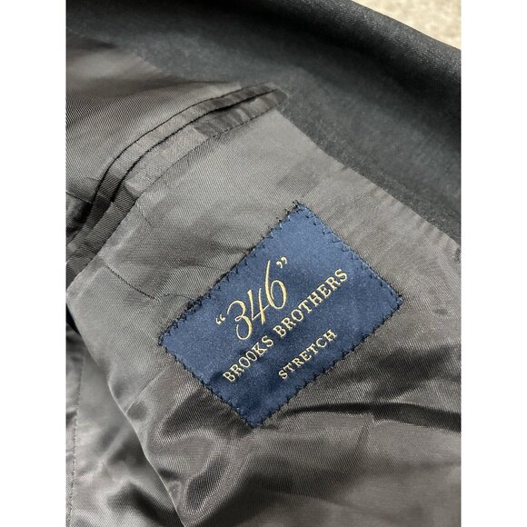 Brooks Brothers Blazer Men 42R Gray 346 Stretch Wool Regular Fit Sport Jacket - Picture 8 of 10